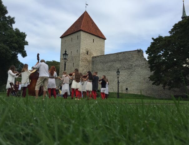 Outside the city wall in Tallinn