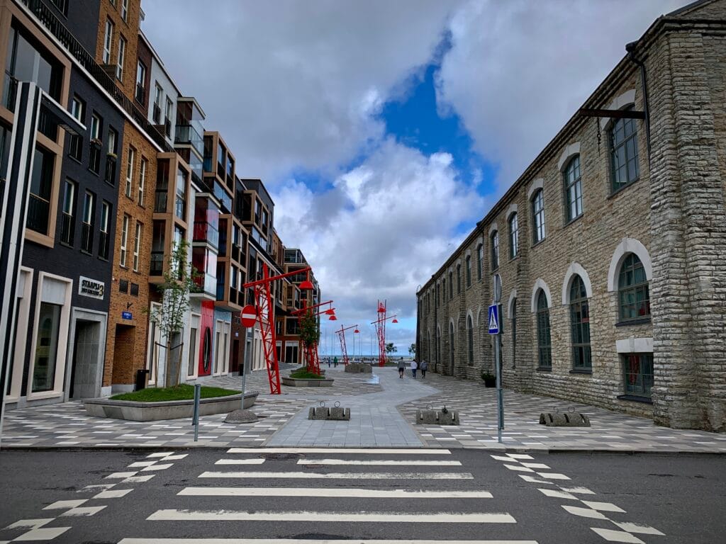 Pedestrian street by the sea in Tallinn